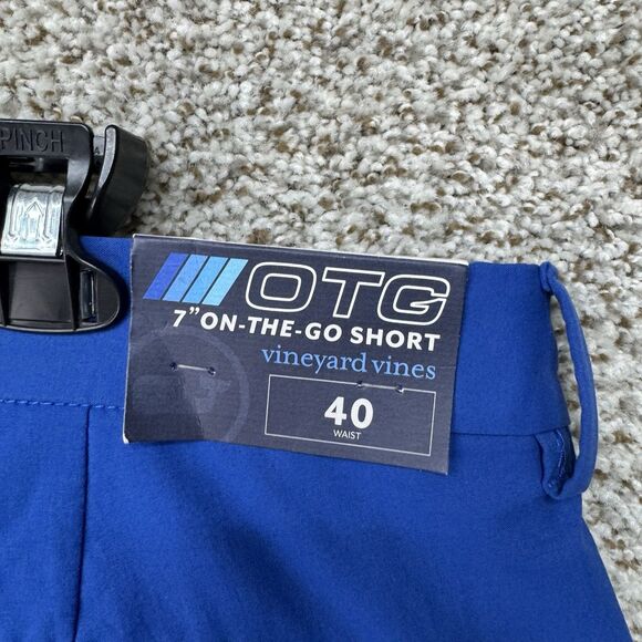 Vineyard Vines OTG Shorts Men 40 Blue 7" Inseam On The Go Performance Golf New - Picture 6 of 12